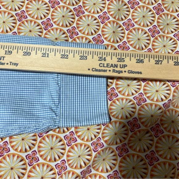 Devon Harris Men's White with Blue Gingham Sleeves 100% Cotton Button Down Shirt - Picture 5 of 12